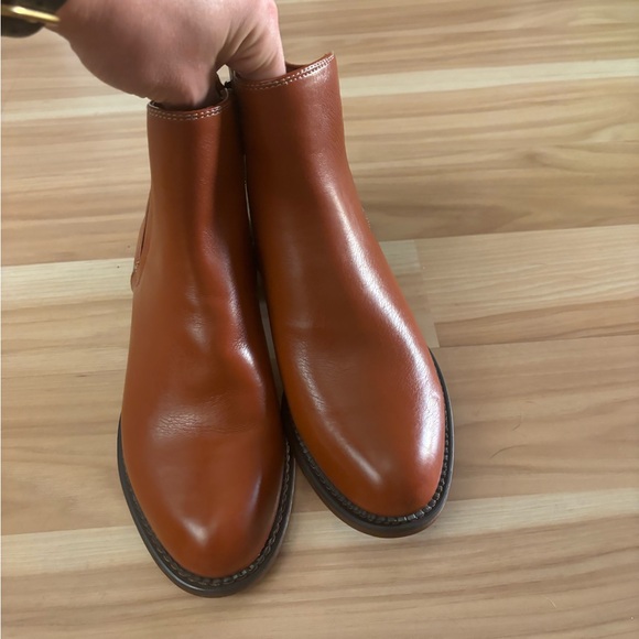 Franco Sarto Horrace Leather Bootie In Cognac Brown Size 6 New - Picture 9 of 9